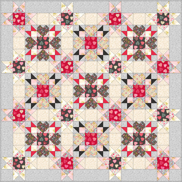 Free Pattern All We Need Is Love - Quilt 1