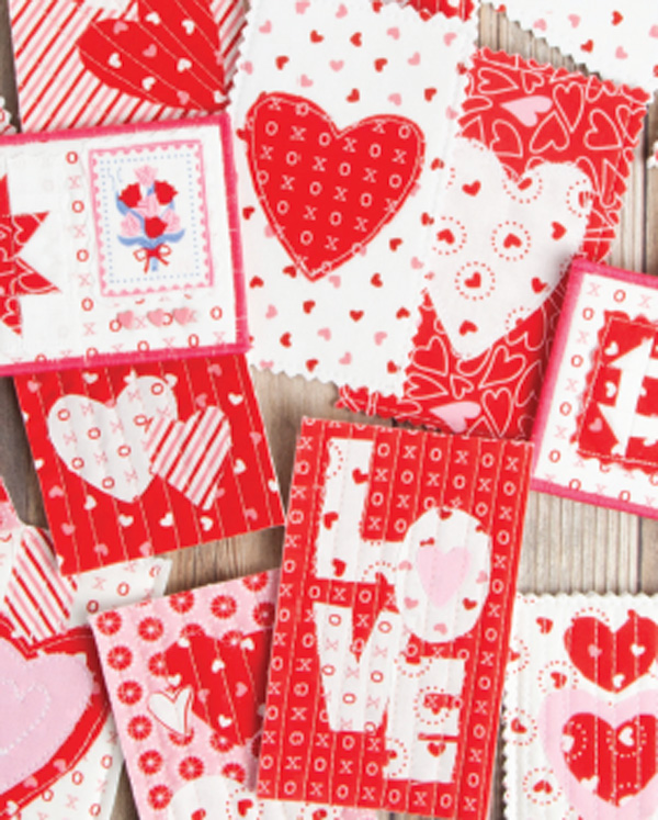 Free Pattern Love-ly Fabric Valentines