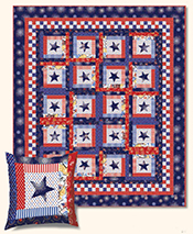 Patriotic Stars Quilt & Star Bright Pillow