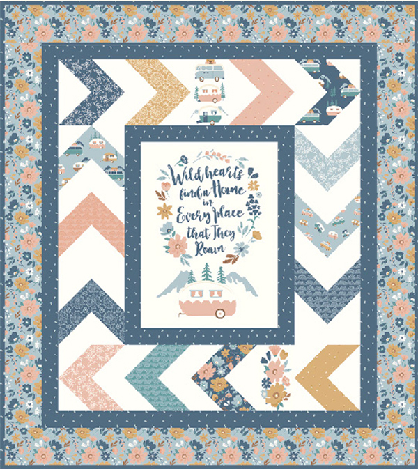 Wild Hearts Roam Panel Quilt